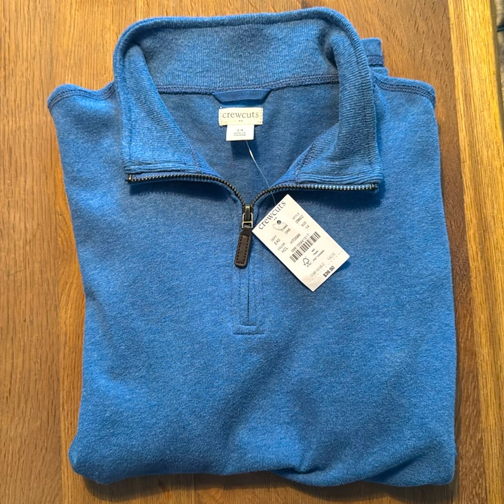 J Crew crew cuts quarter zip size 14 boys